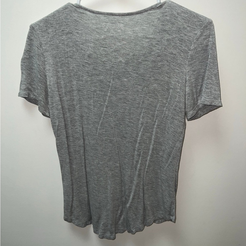 Mudd gray lace up short sleeve top size S - Picture 5 of 5